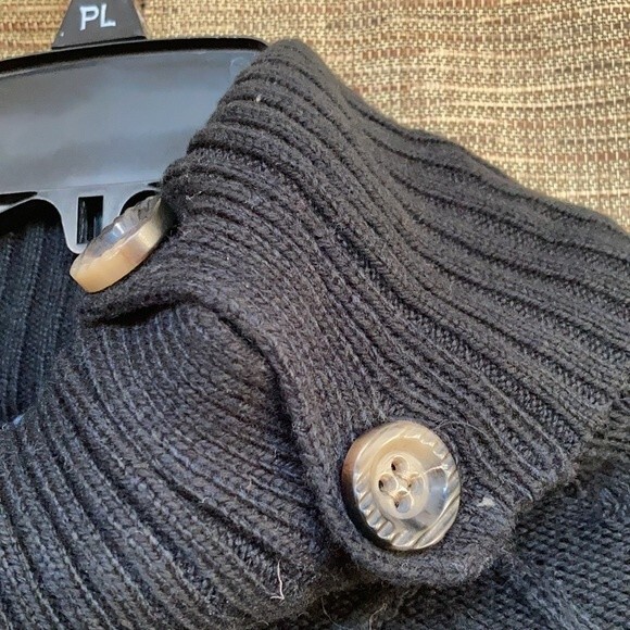 Democracy turtleneck color block poncho sweater - Picture 3 of 5